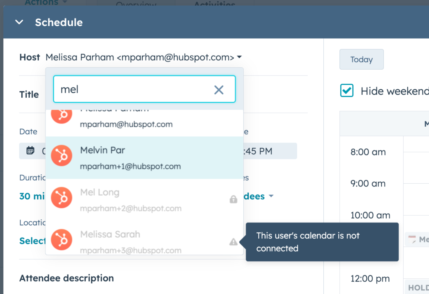 HubSpot's book meetings on behalf of other users