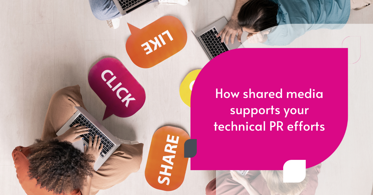 Shared media for technical PR